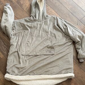 Comfy Gray Oversized Hoodie Blanket